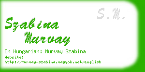 szabina murvay business card